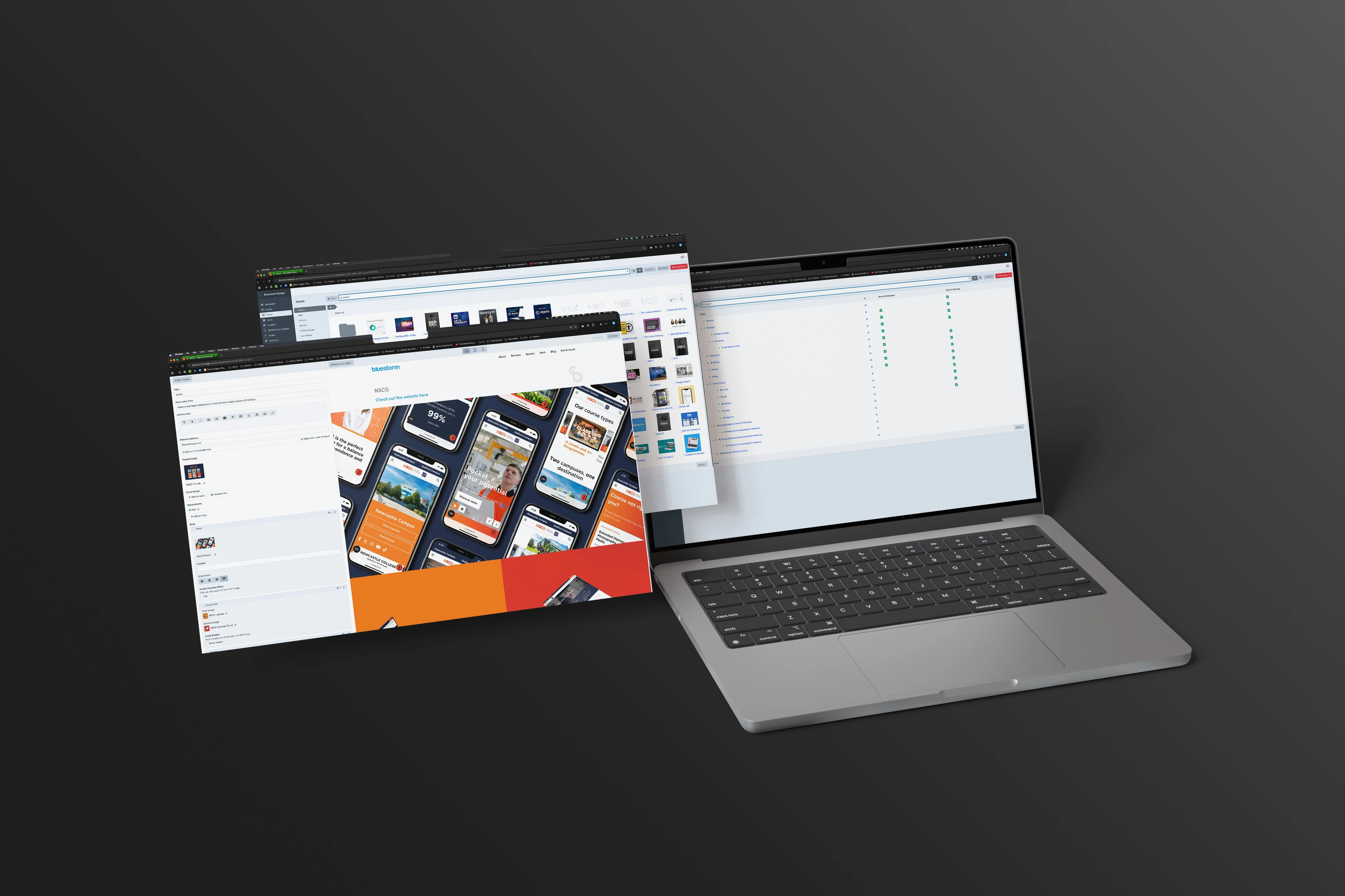 Craft CMS on laptop