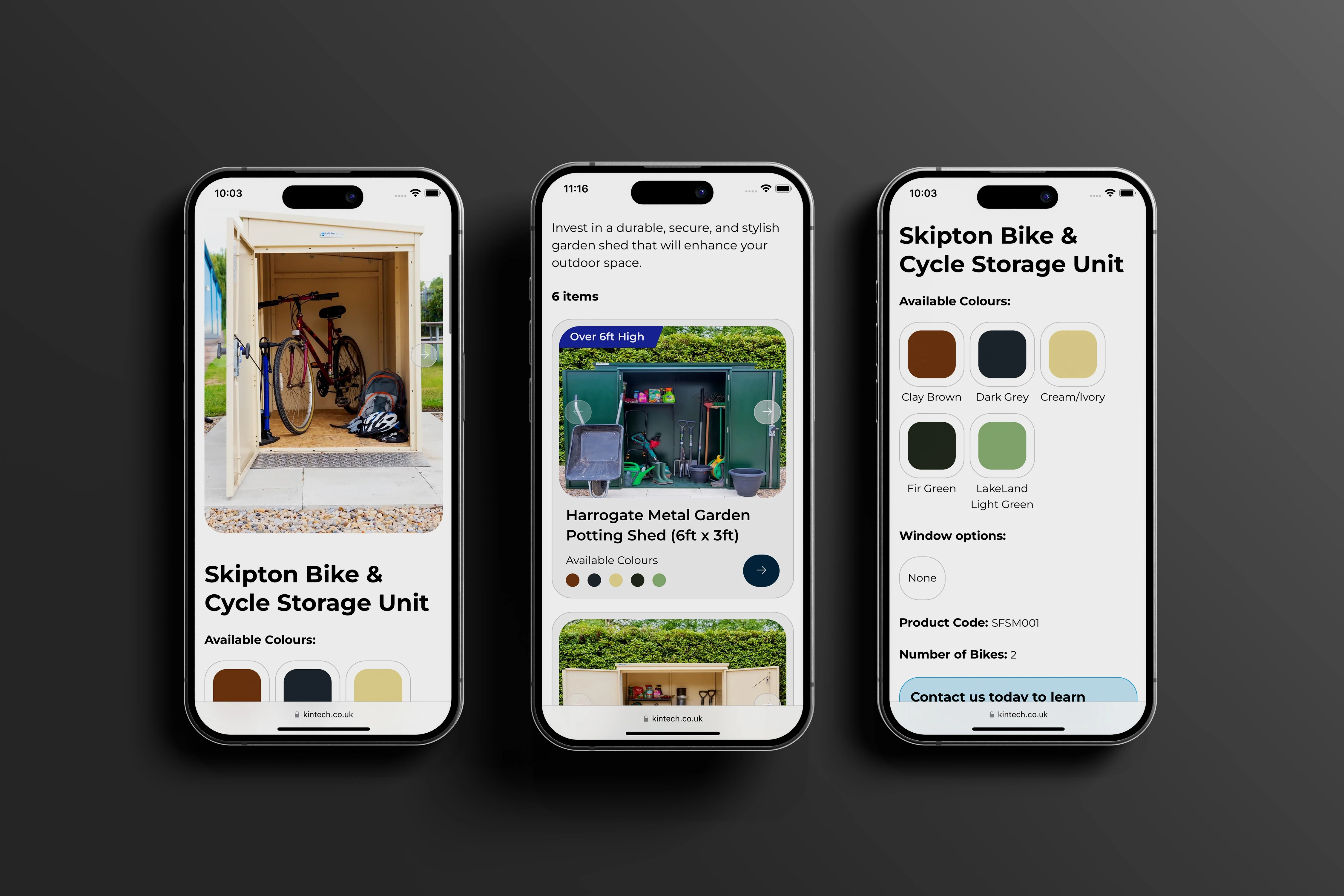 Safe-stor mobile mockups