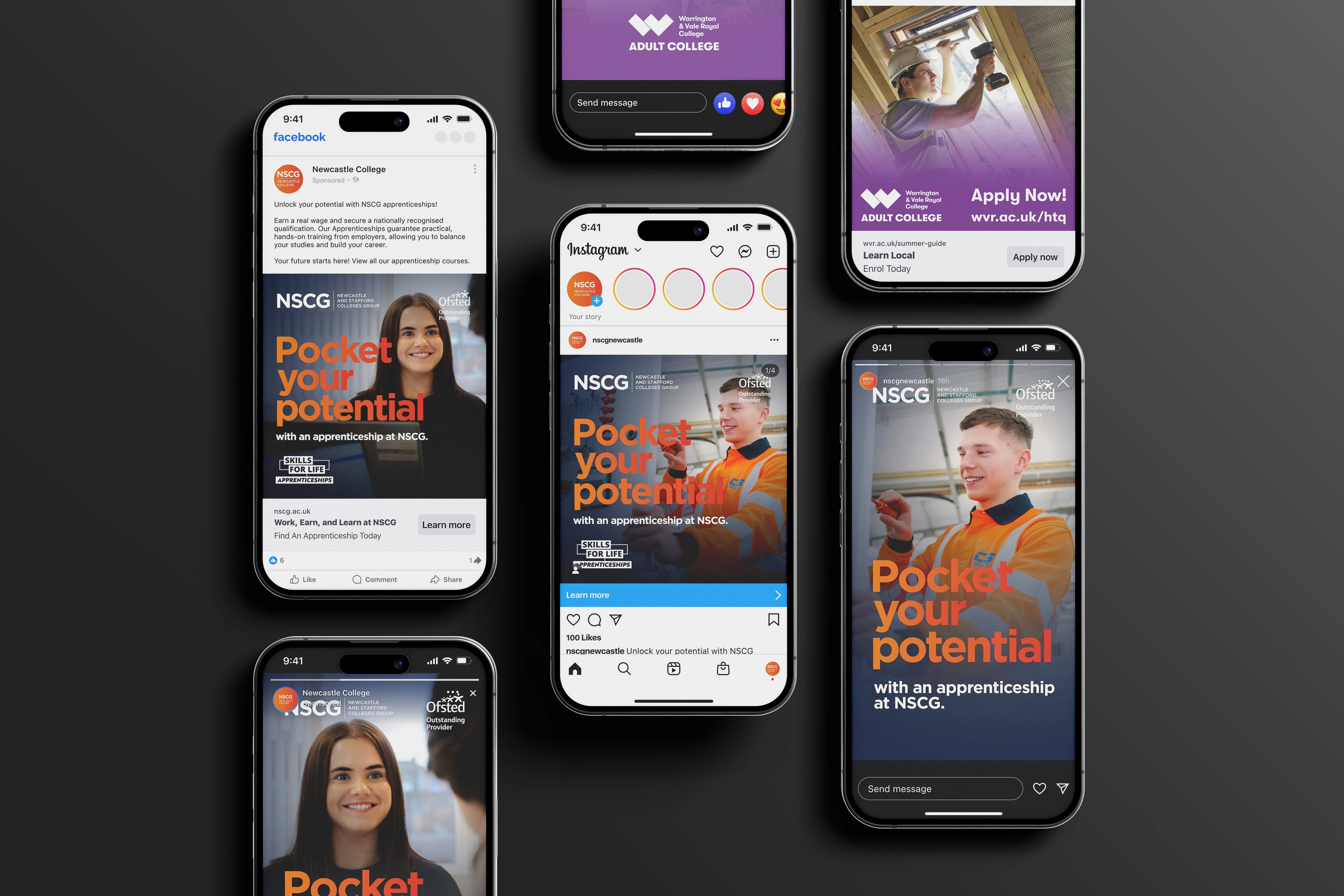 NSCG & WVR Paid Social campaigns