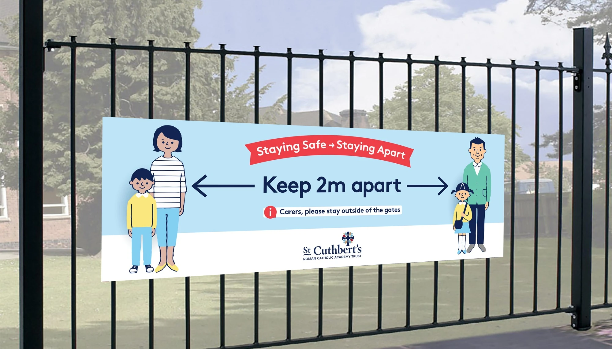 St Cuthberts Social Distancing Sign