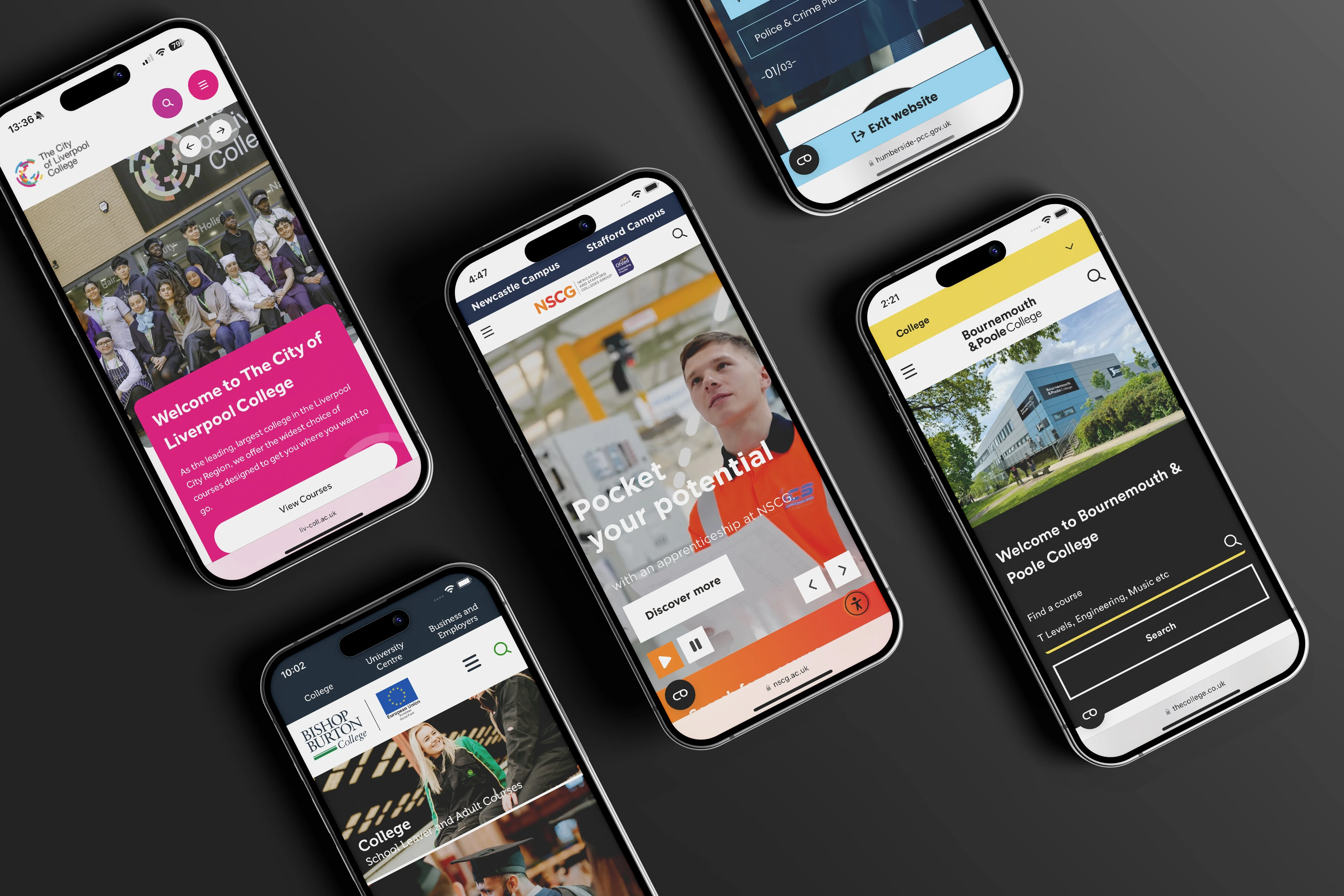 Web projects mobile mockups