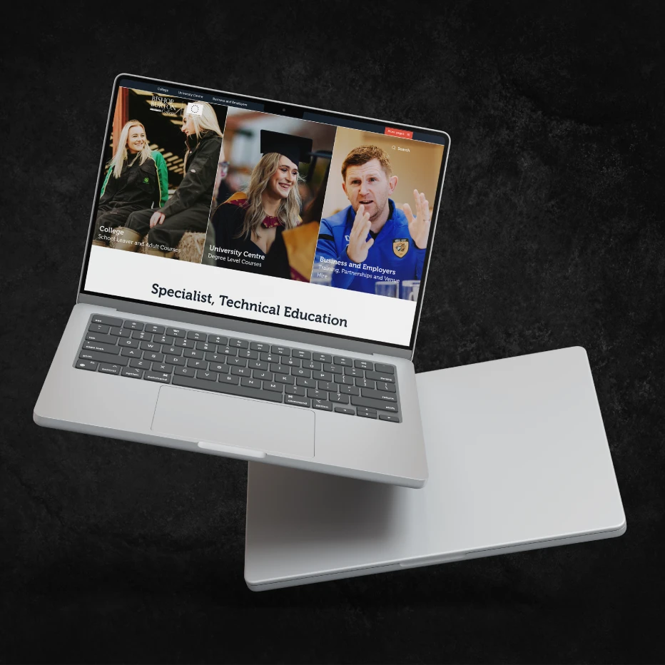 Bishop Burton Laptop mock up