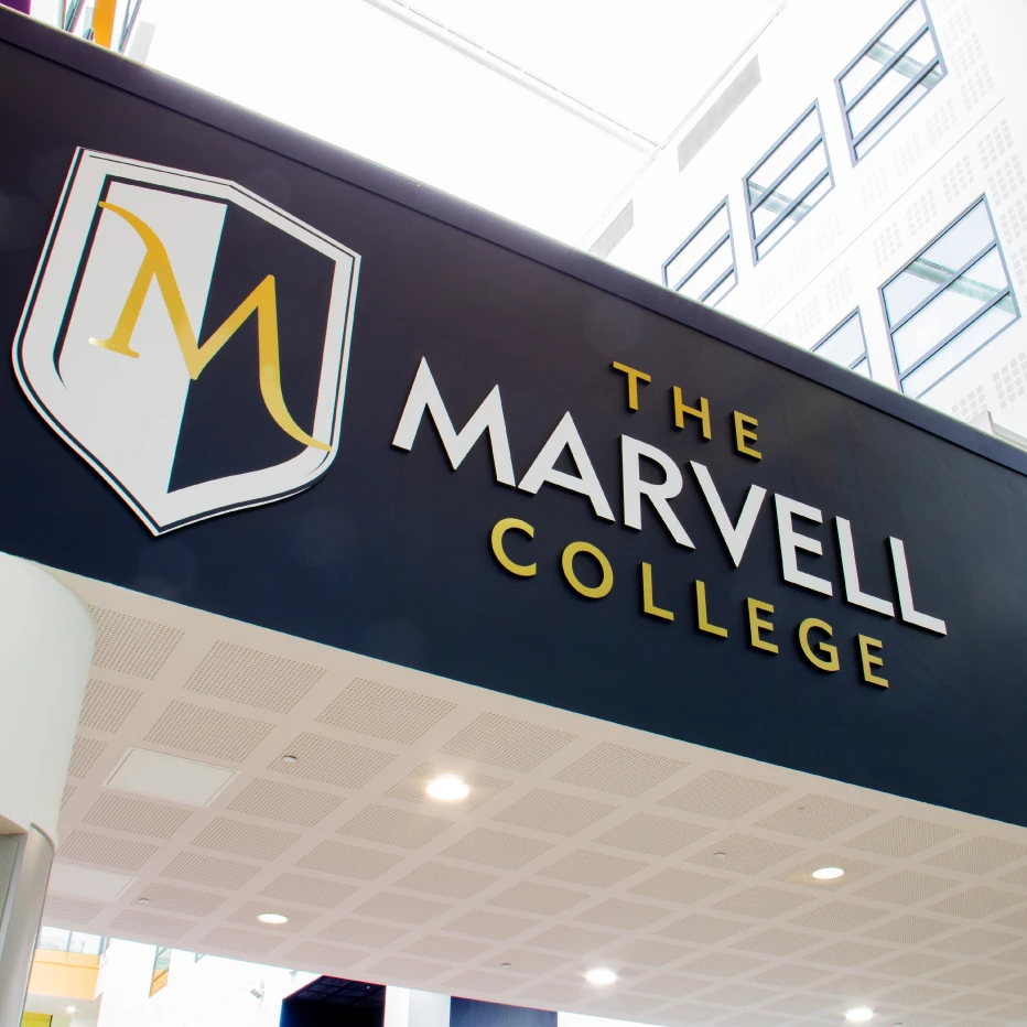 Marvell College Sign