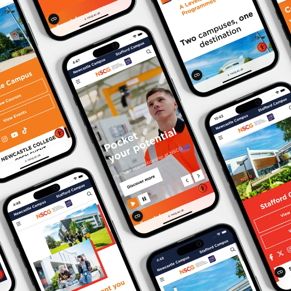 NSCG website on mobile