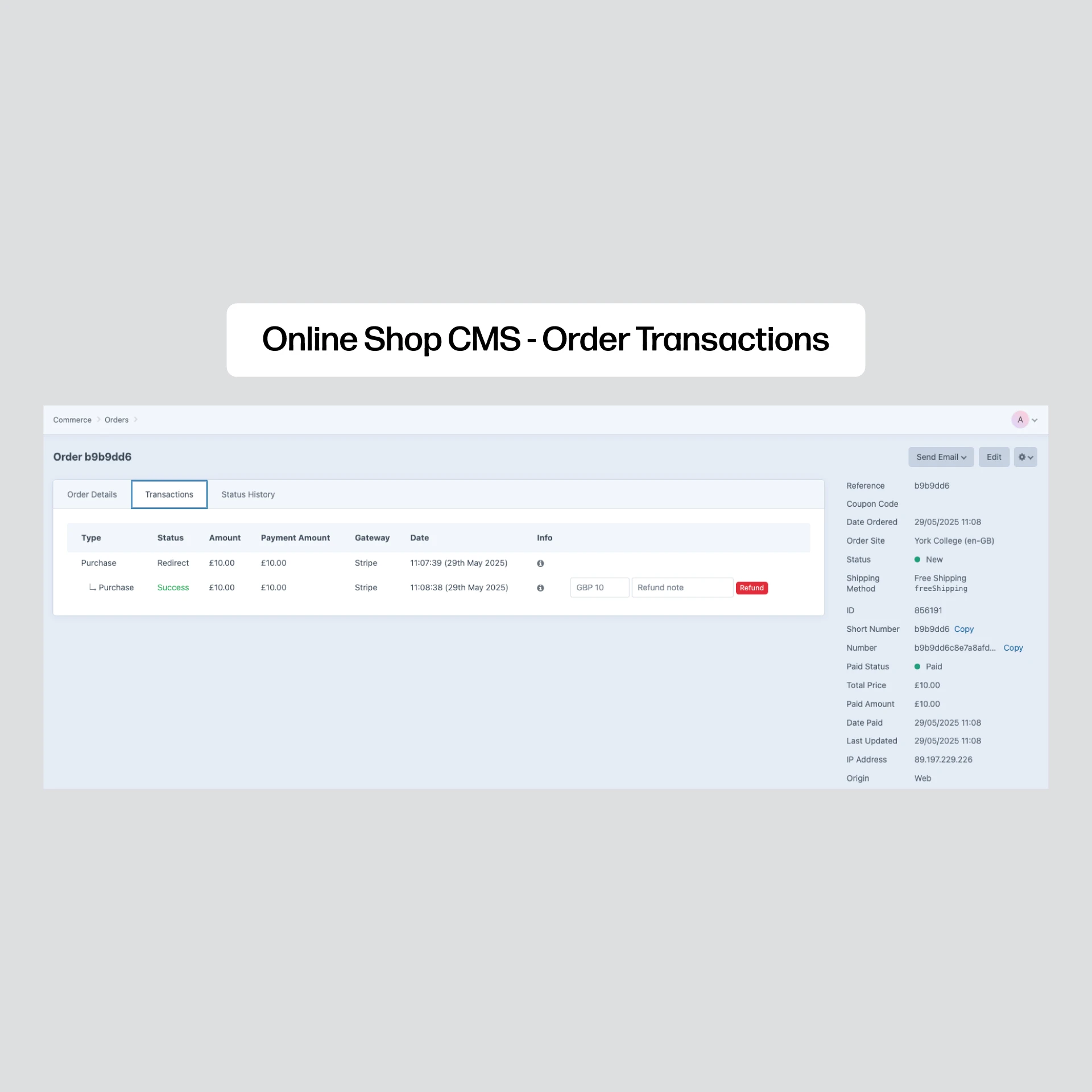 Online-Shop-CMS-Order-Transactions