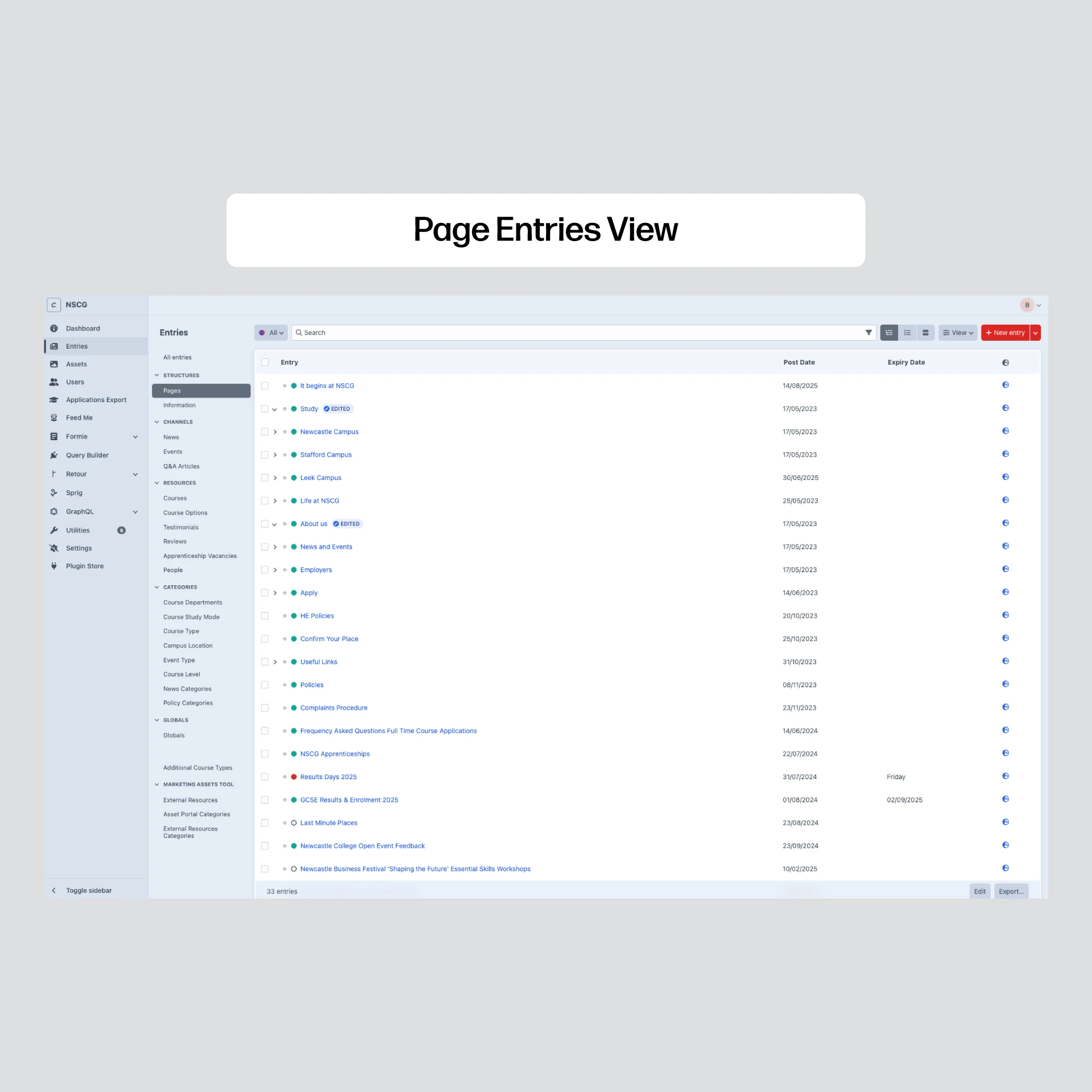 Page-Entries-View