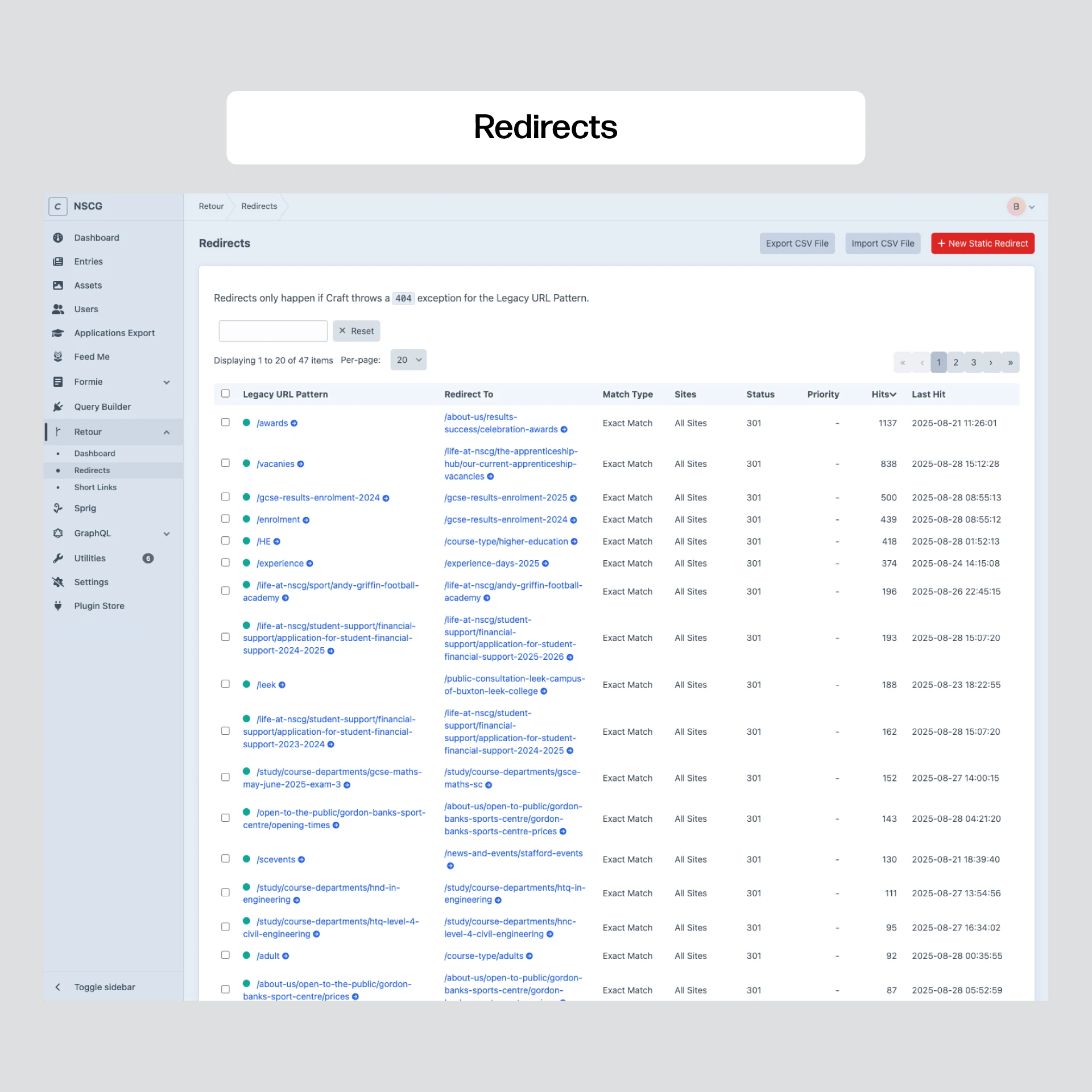 Redirects