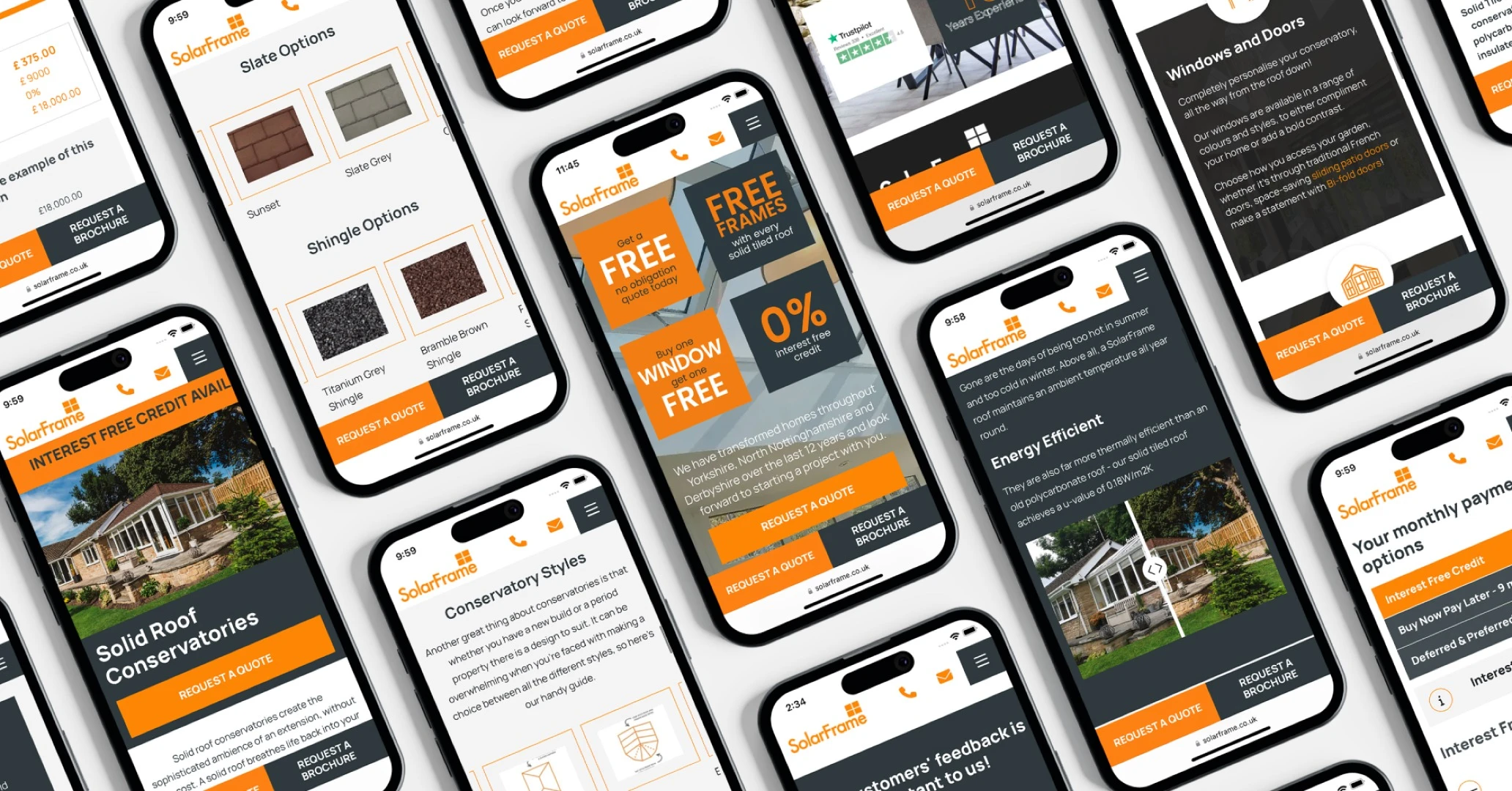 Solarframe phone grid